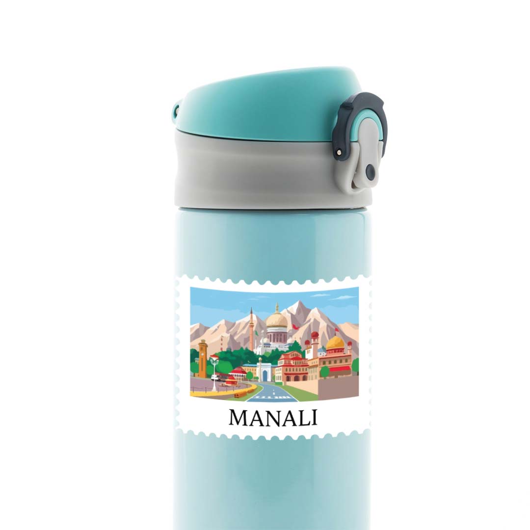 Manali Mountain City Post Stamp Travels Stickers