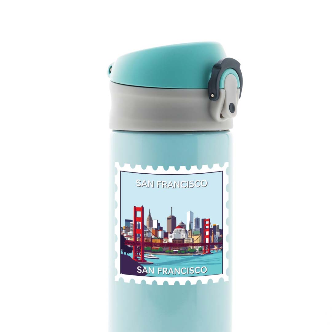 San Francisco City and Bay Post Stamp Travels Stickers