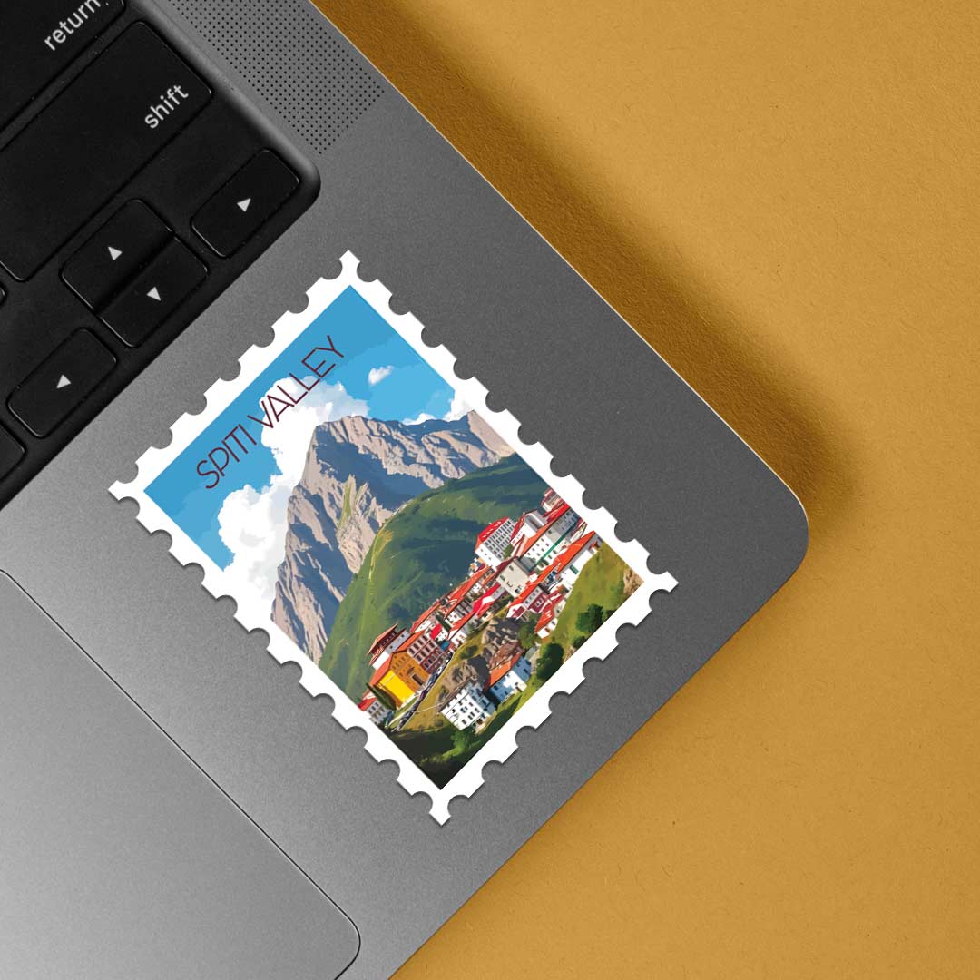 Spiti Valley Mountain Town Post Travels Stickers
