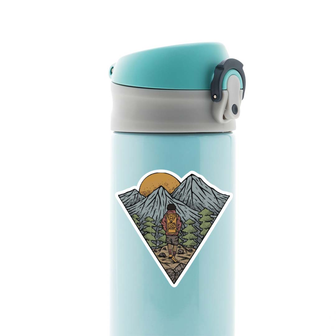 Vintage Mountain Landscape Travels Stickers