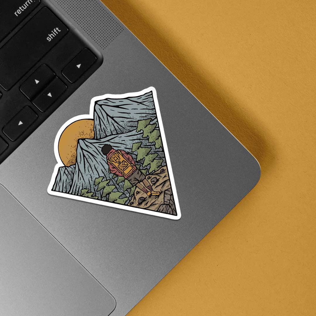 Vintage Mountain Landscape Travels Stickers