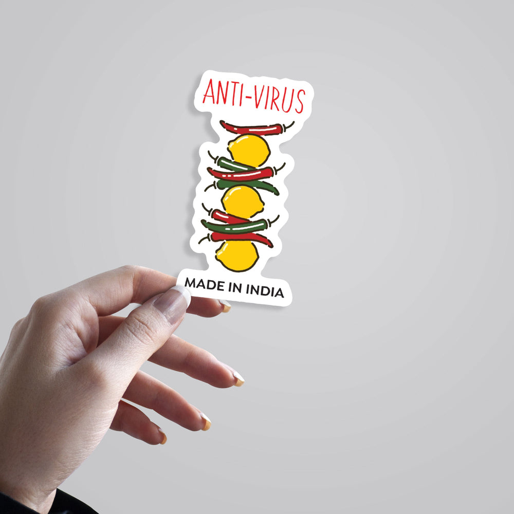 Anti Virus India Stickers - Fun and Patriotic