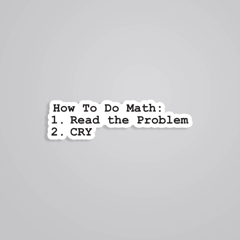 Math Problem Humor Stickers