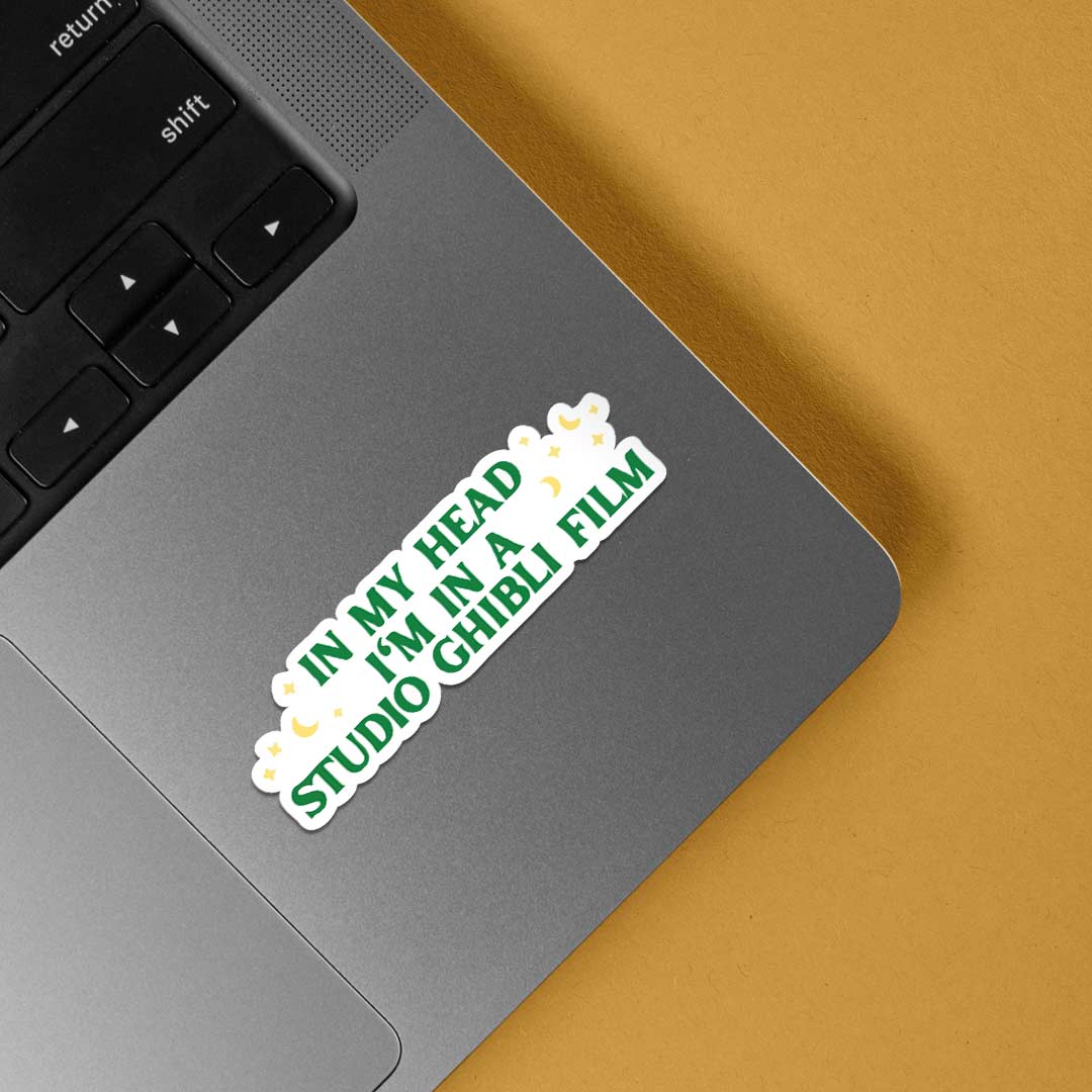 In my head I'm in a studio ghibli film Anime Stickers