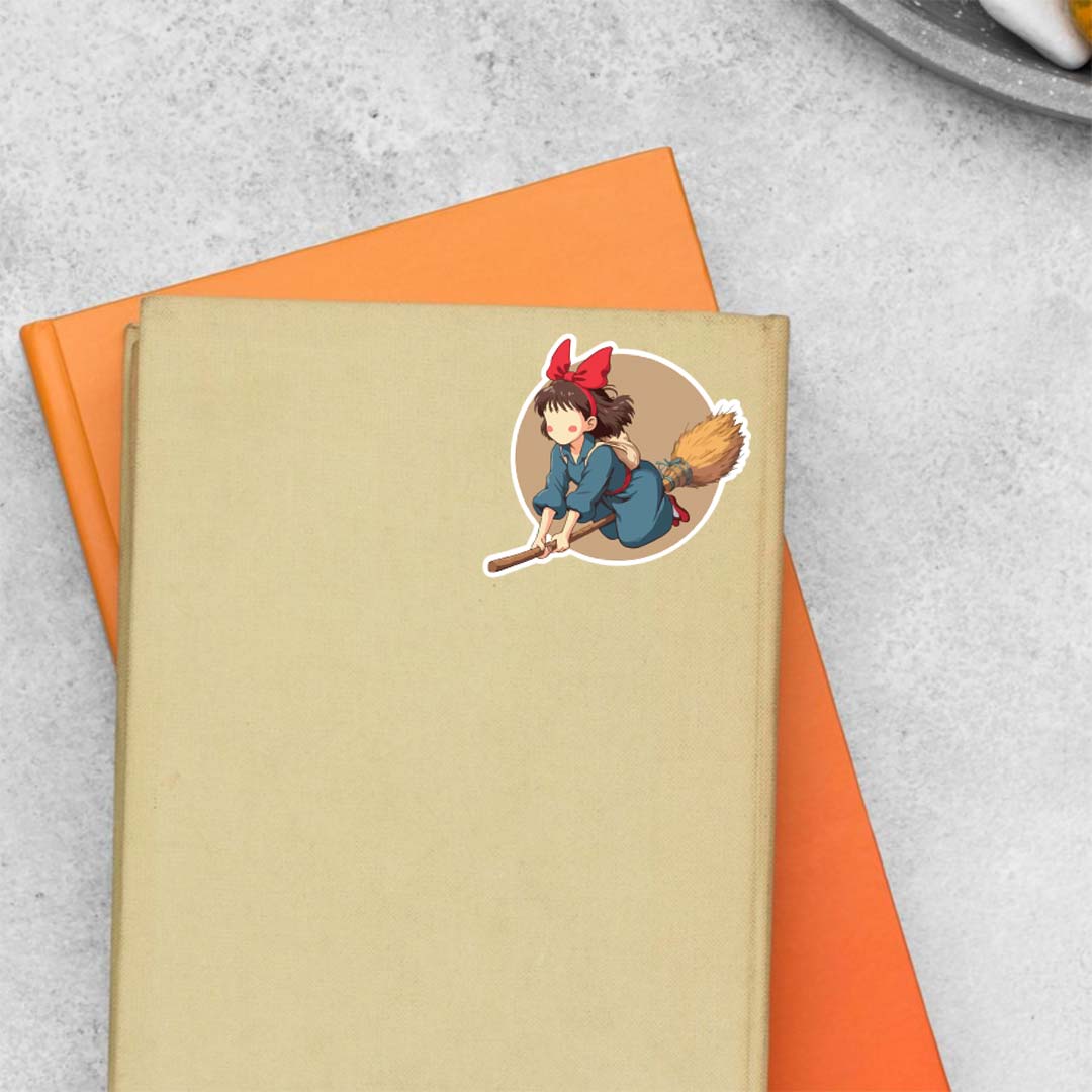 Kiki on Her Broom Anime Stickers