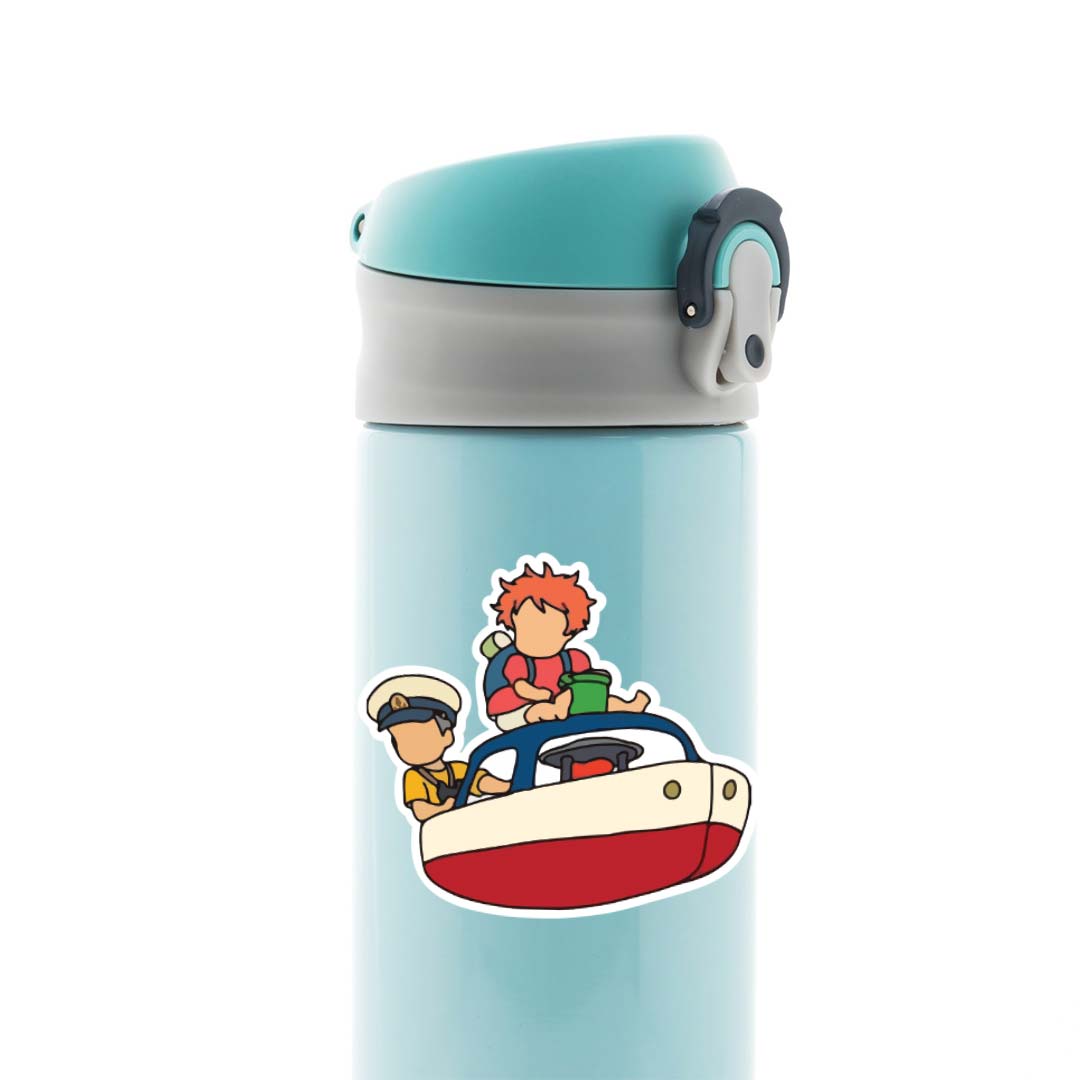 Ponyo & Sosuke's Boat Ride Anime Stickers