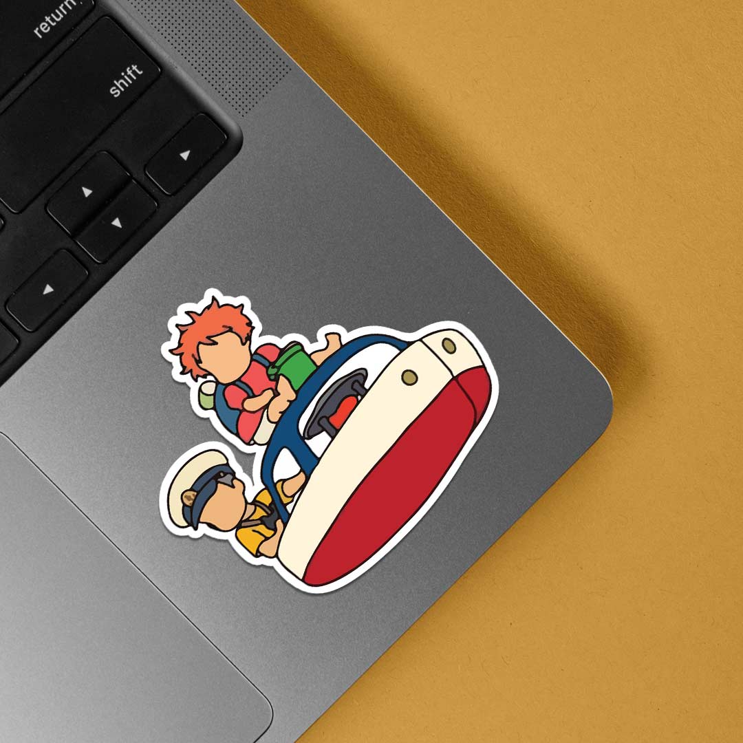Ponyo & Sosuke's Boat Ride Anime Stickers