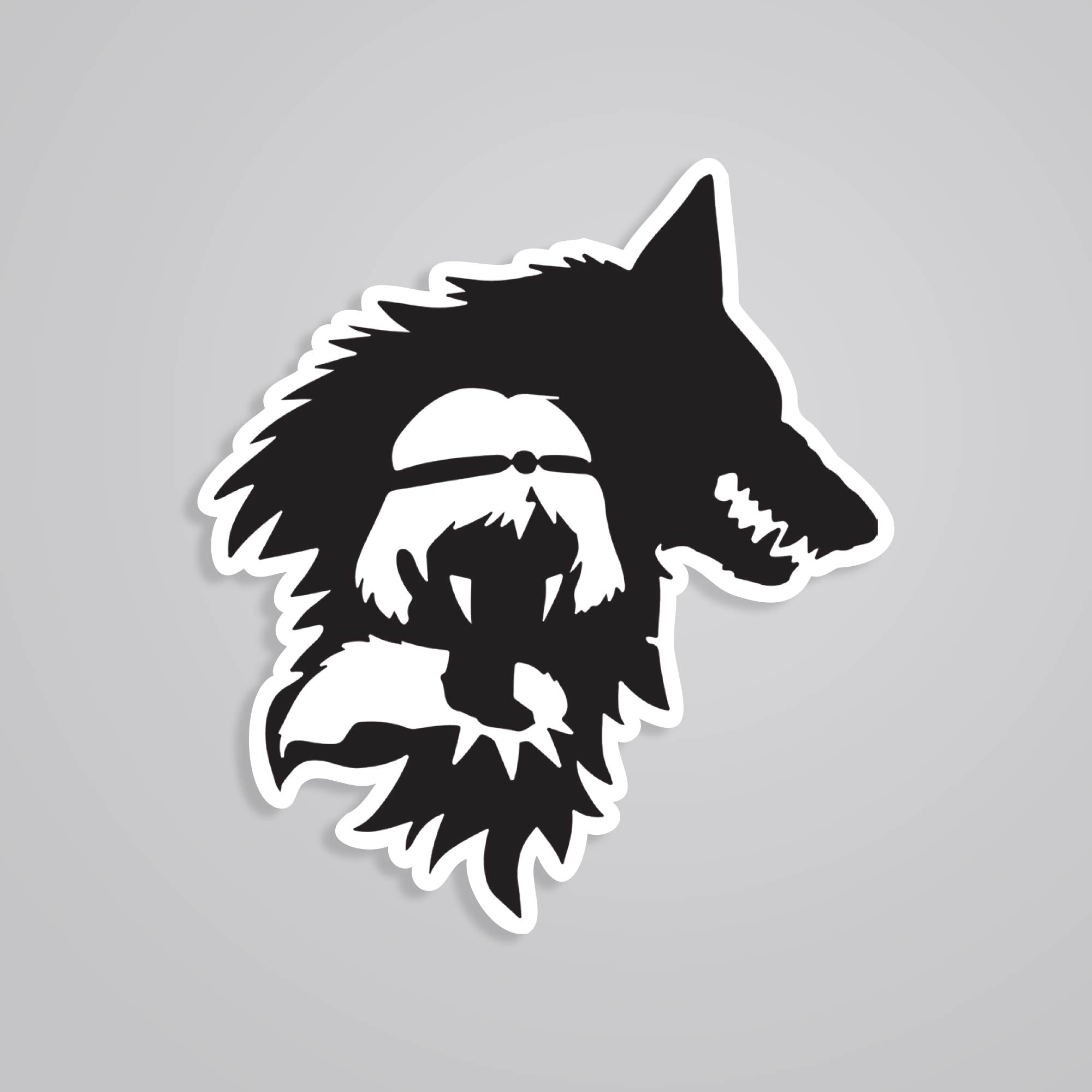 Fomo Store Stickers Anime Wolf Princess Silhouette