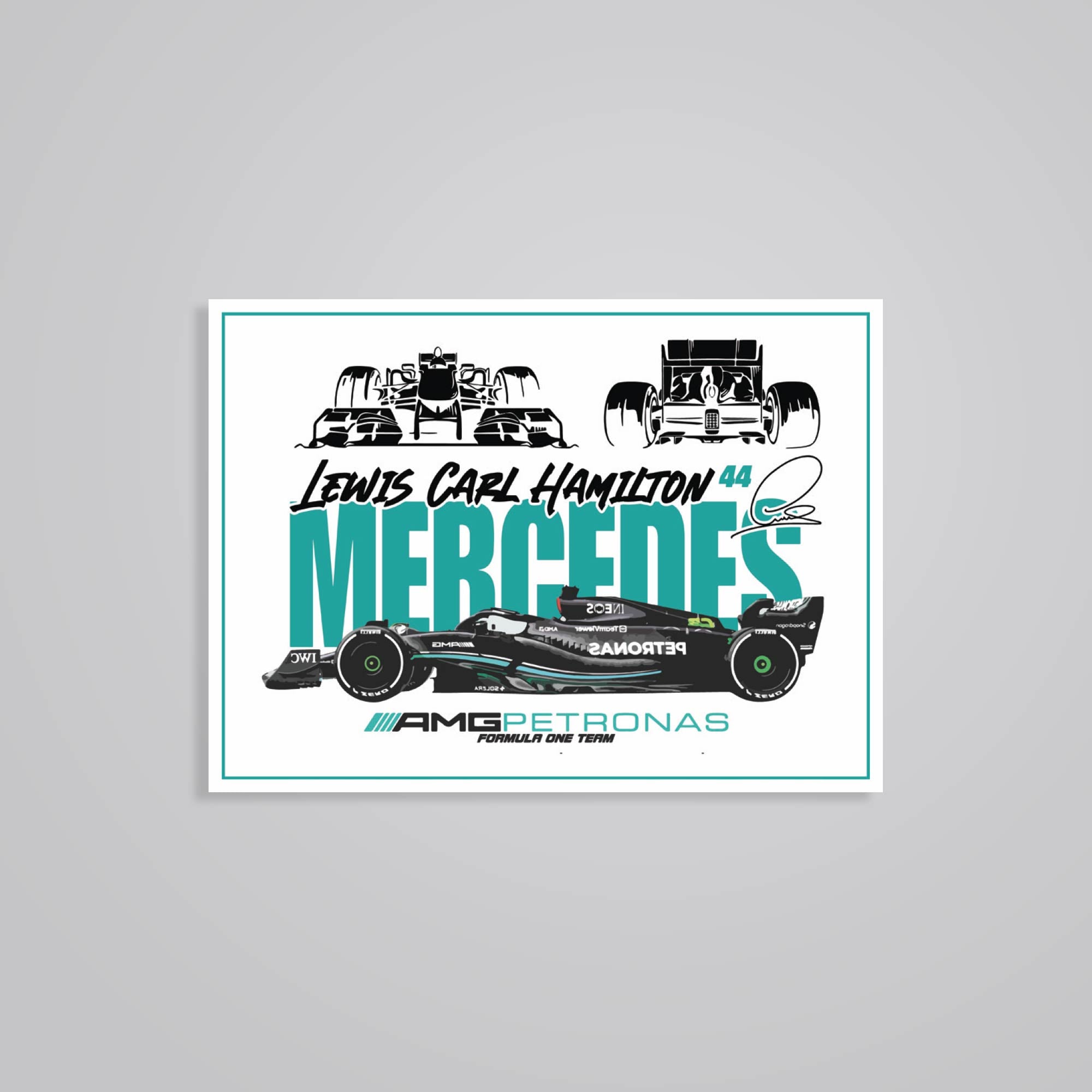 Fomo Store Stickers Cars & Bikes Mercedes AMG F1 Lewis Hamilton