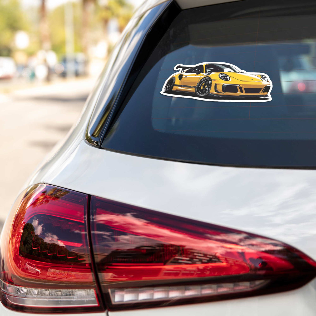 Porsche 911 GT2 RS Yellow Cars & Bikes Stickers
