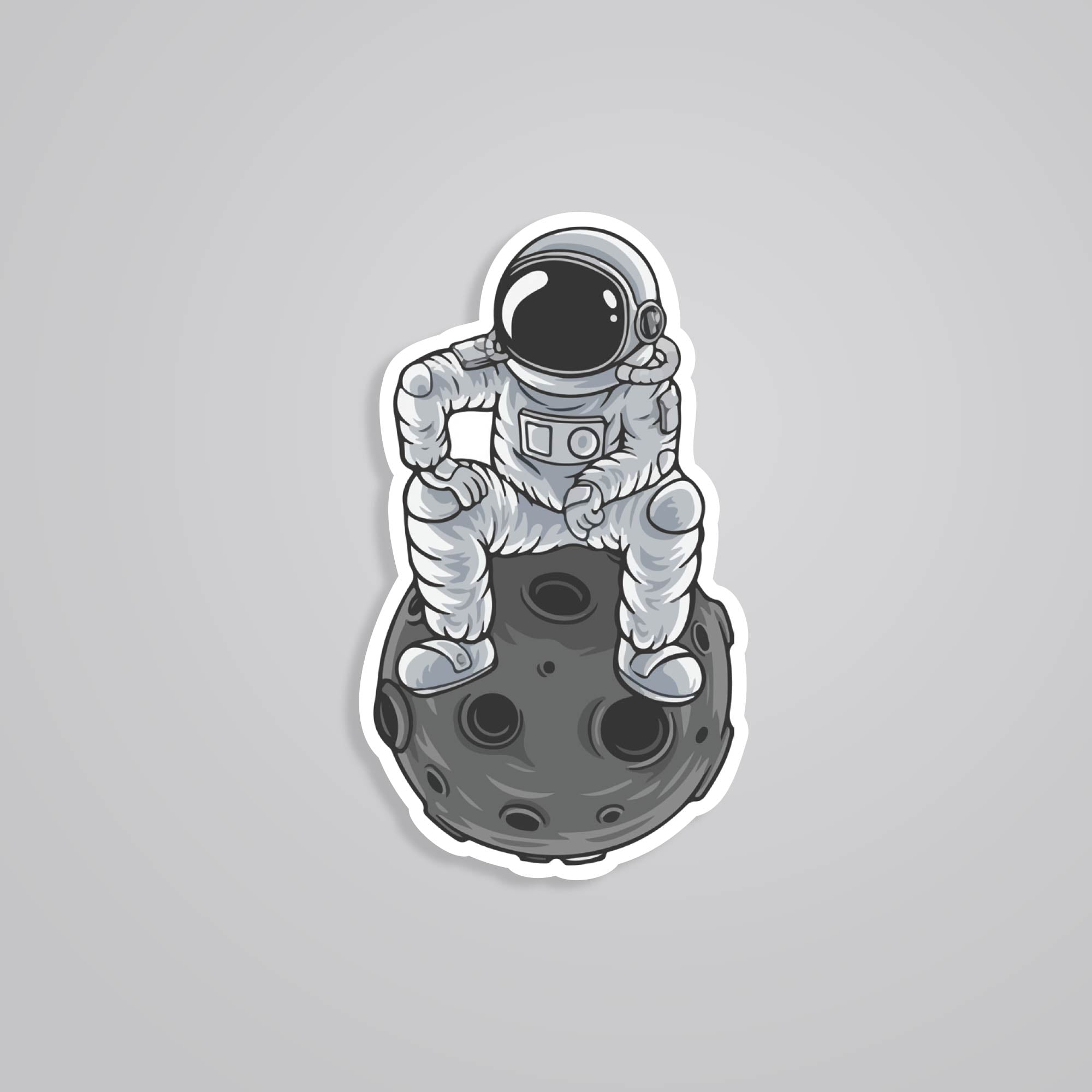 Fomo Store Stickers Casual Astronaut in Moon Mood