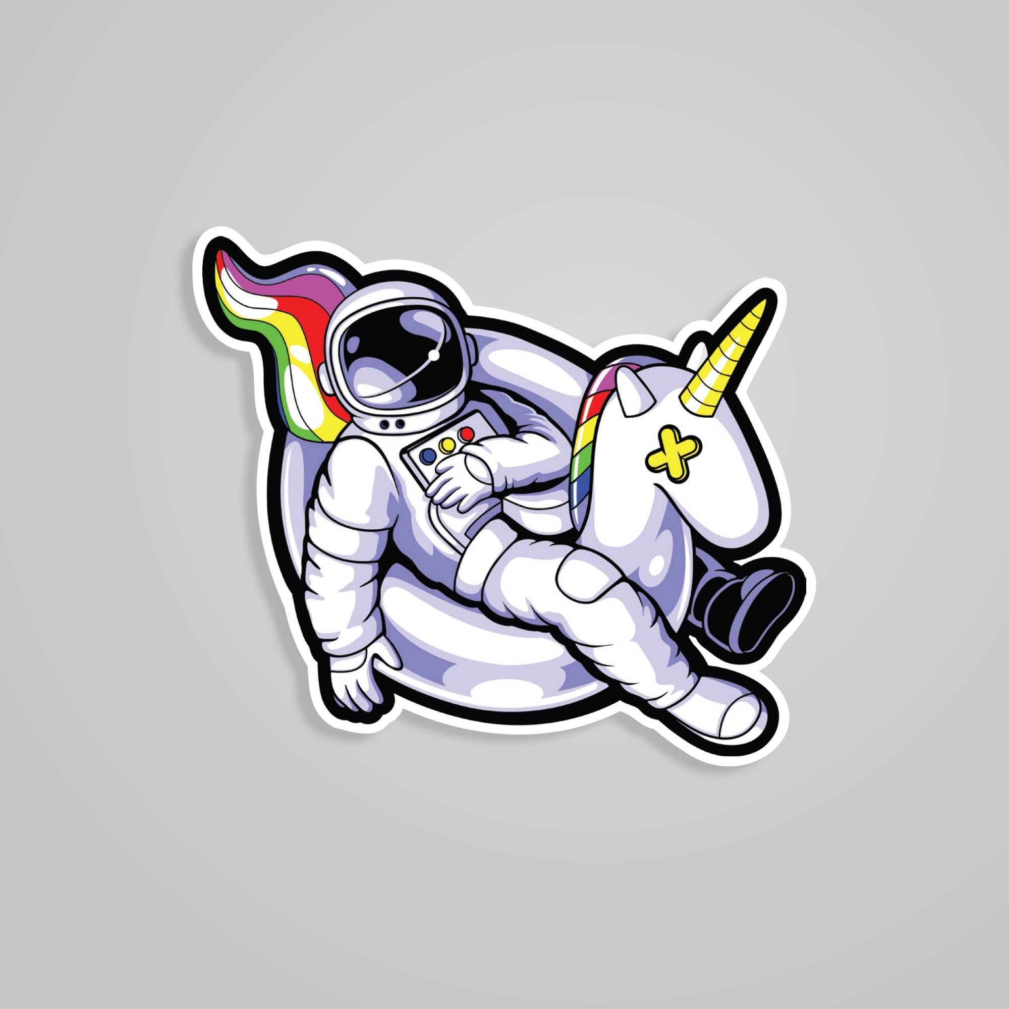 Fomo Store Stickers Casual Astronaut on Unicorn Floatie