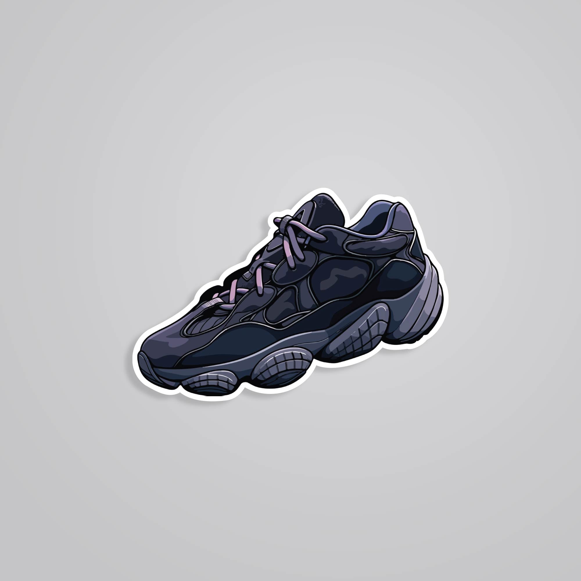 Fomo Store Stickers Casual Midnight Black Sneaker