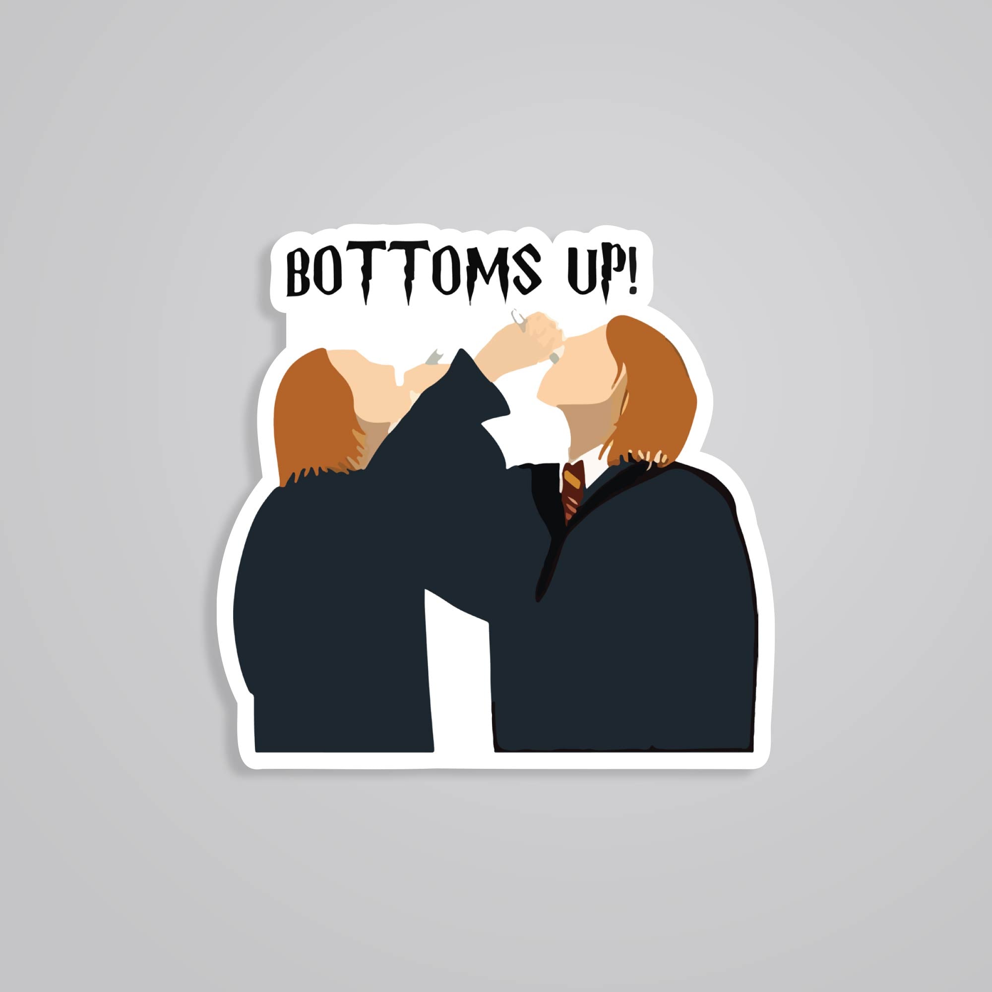 Fomo Store Stickers Movies Bottoms up George and Fred