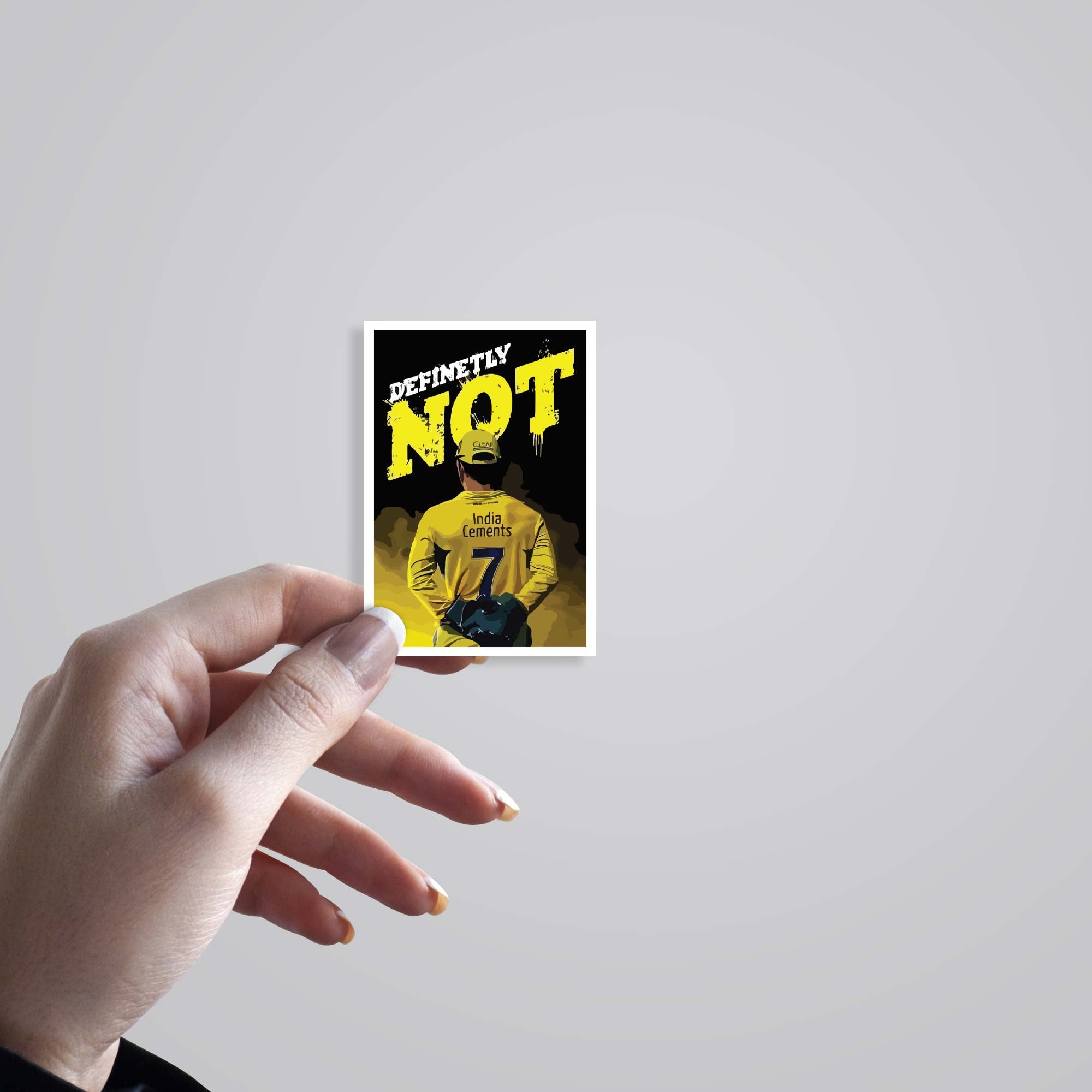Definetly Not Dhoni Sports Stickers