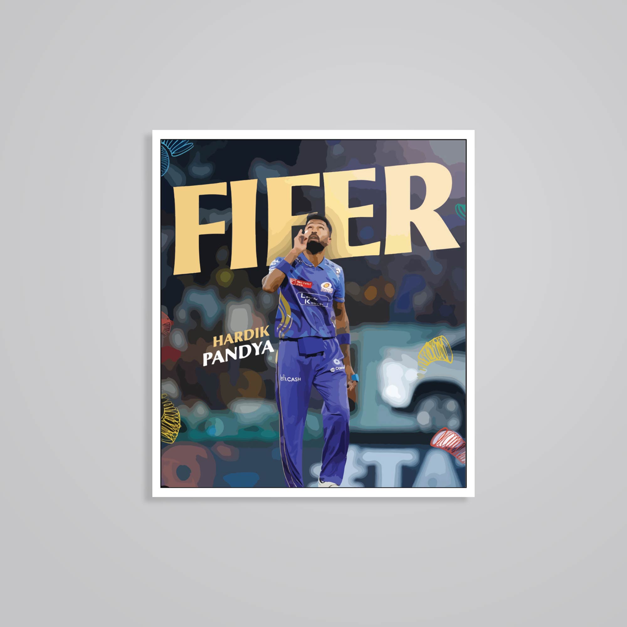 Fomo Store Stickers Sports Fifer Hardik Pandya