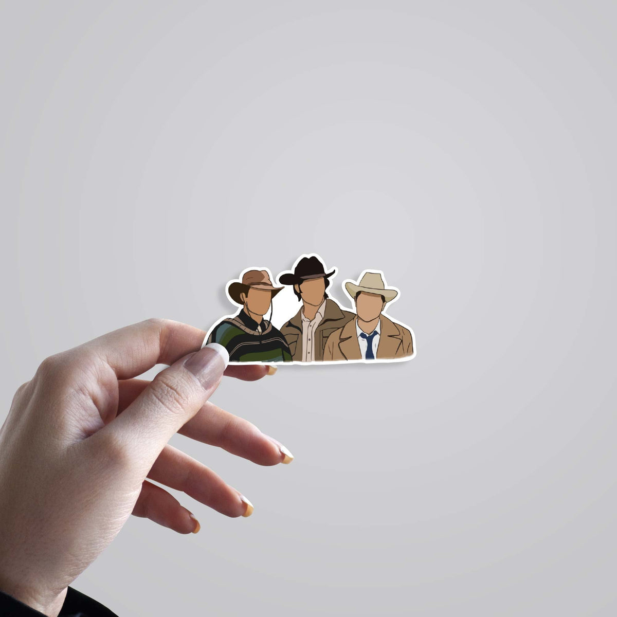 3D Dean, Sam and Castiel TV Shows Stickers