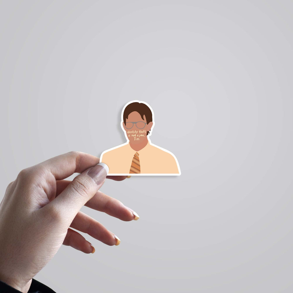 Identify Theft is not a Joke Jim TV Shows Stickers