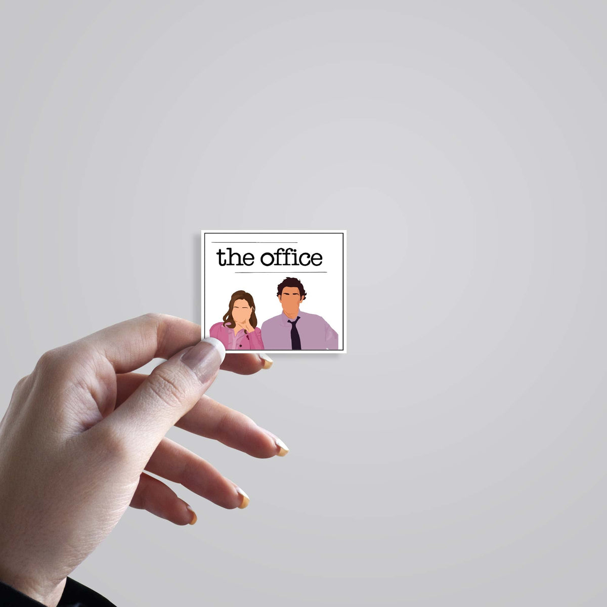 The office Pan and Jim TV Shows Stickers