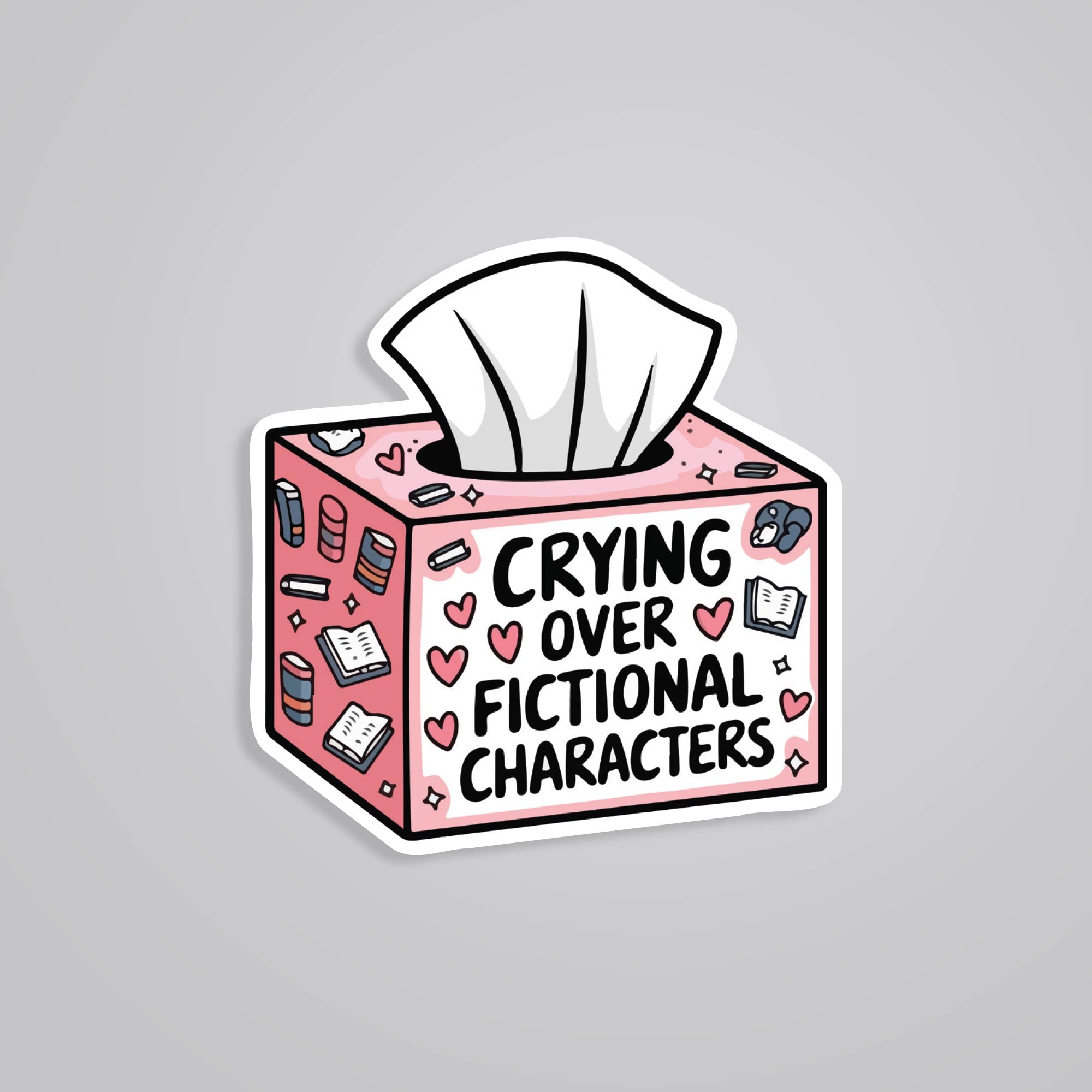 Fomo Store Stickers Witty Crying over fictional characters