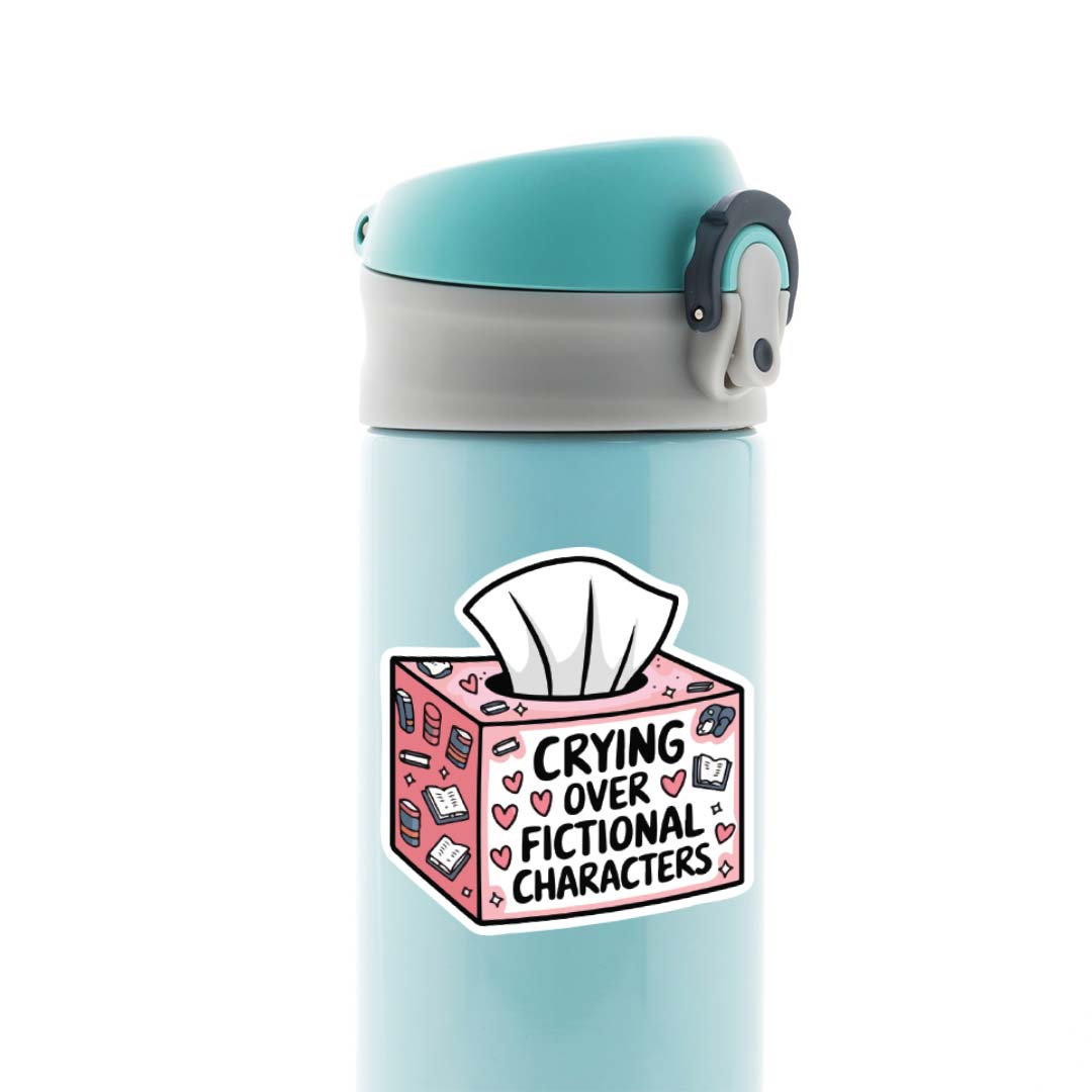 Crying over fictional characters Witty Stickers