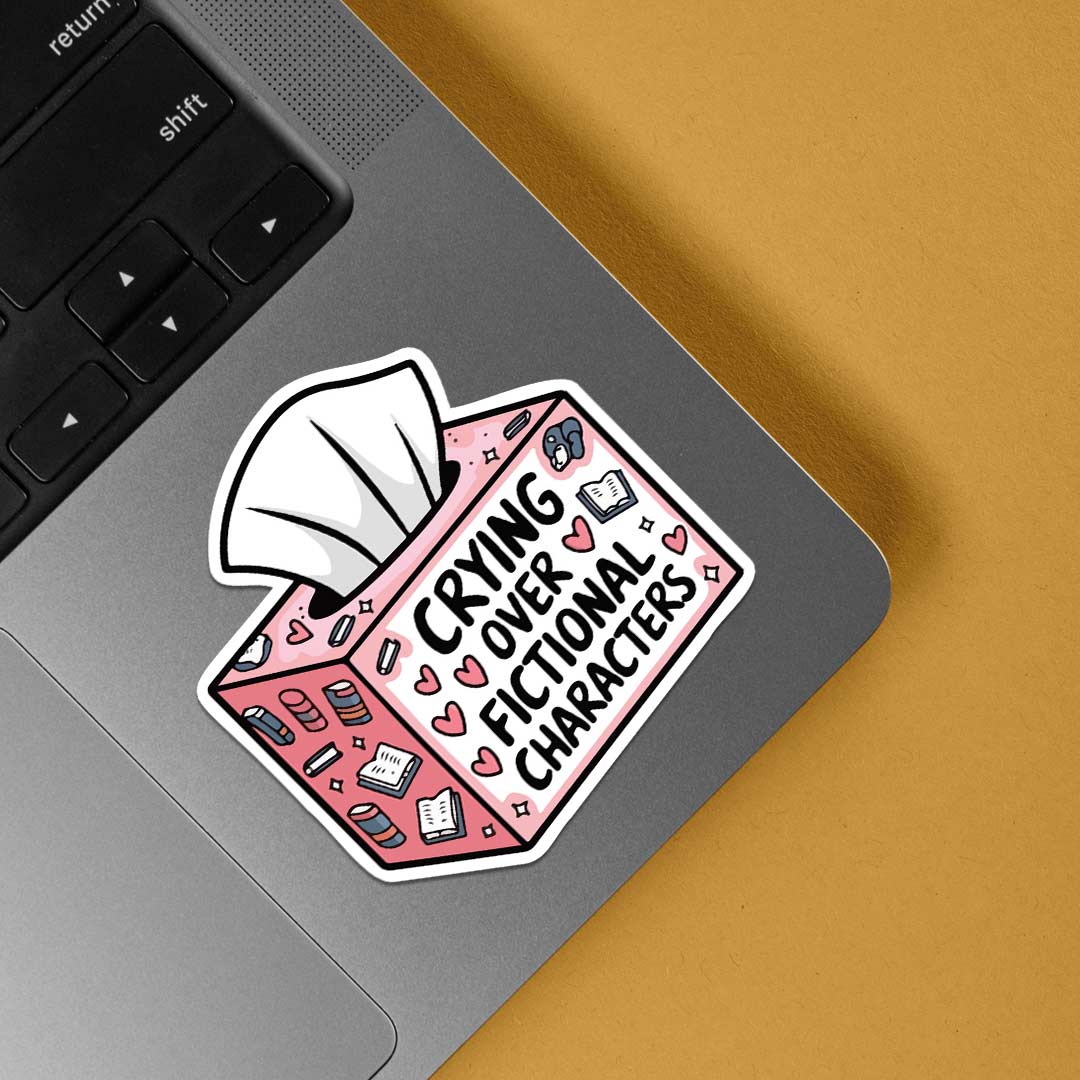 Crying over fictional characters Witty Stickers
