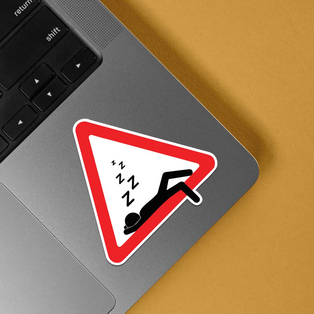 Nap Zone Ahead Witty Stickers