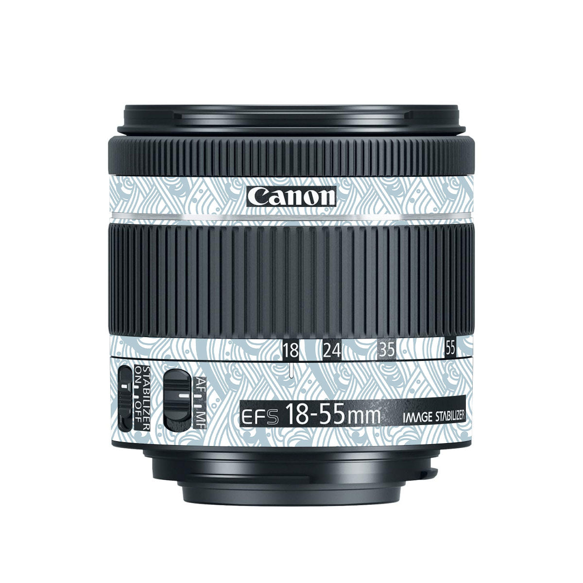 Textured Frost Wave Canon EF-S 18-55mm F/4-5.6 IS STM Camera Lens Skin
