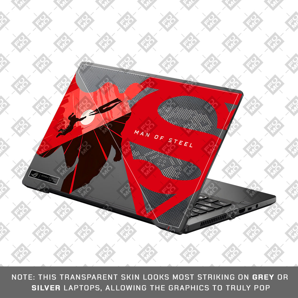 Transparent Man of Steel Asus ROG Zephyrus G14 GA401 Laptop Skin