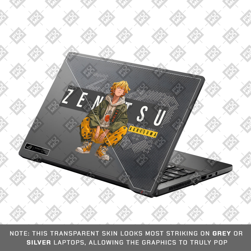 Transparent Zenitsu Agatsuma Asus ROG Zephyrus G14 GA401 Laptop Skin