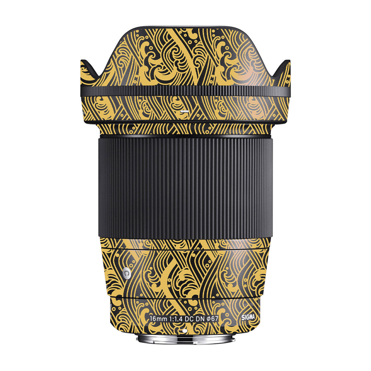 Textured Golden Tide Sigma 16mm F/1.4 DC DN Camera Lens Skin