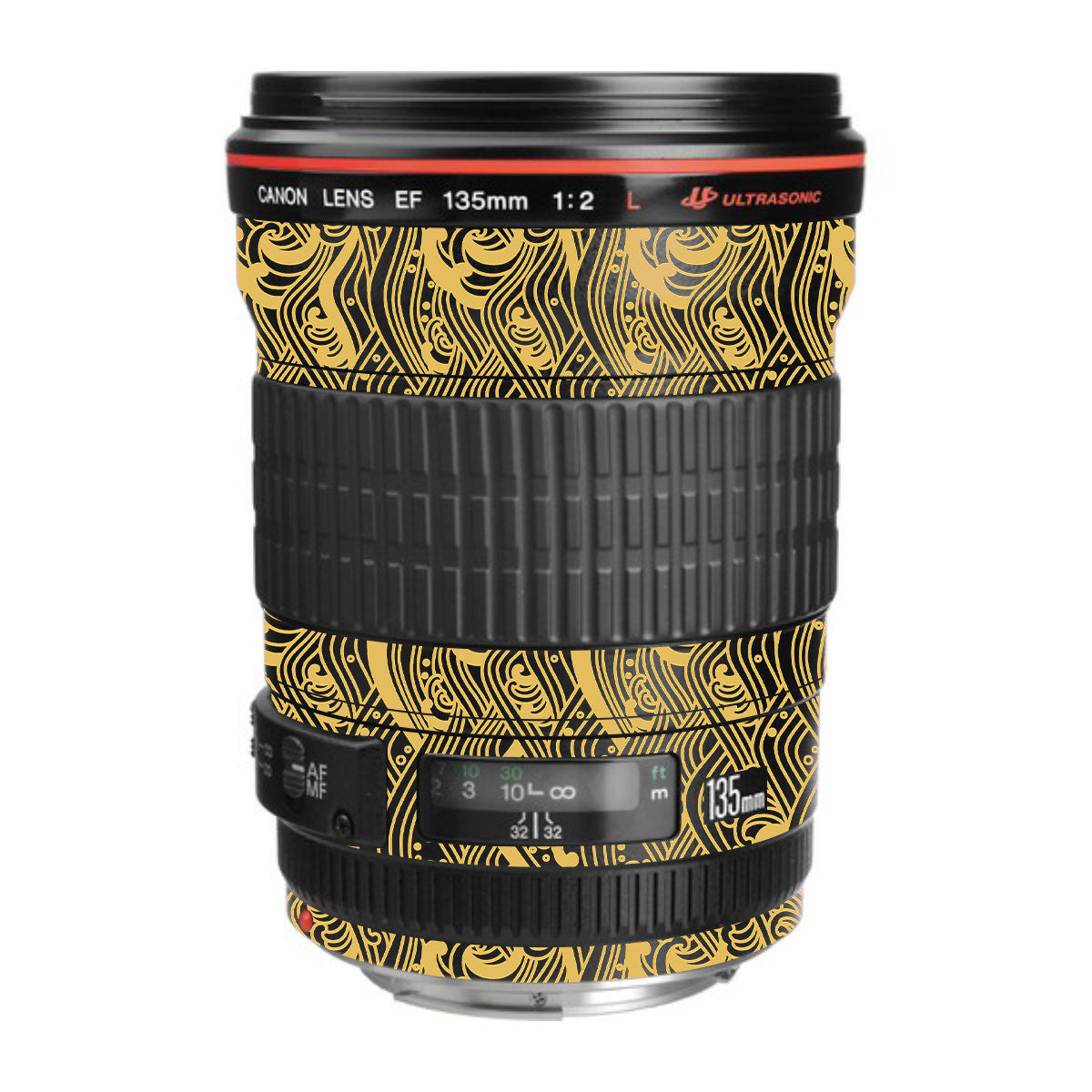 Textured Golden Tide Canon EF 135mm F/2L USM Camera Lens Skin