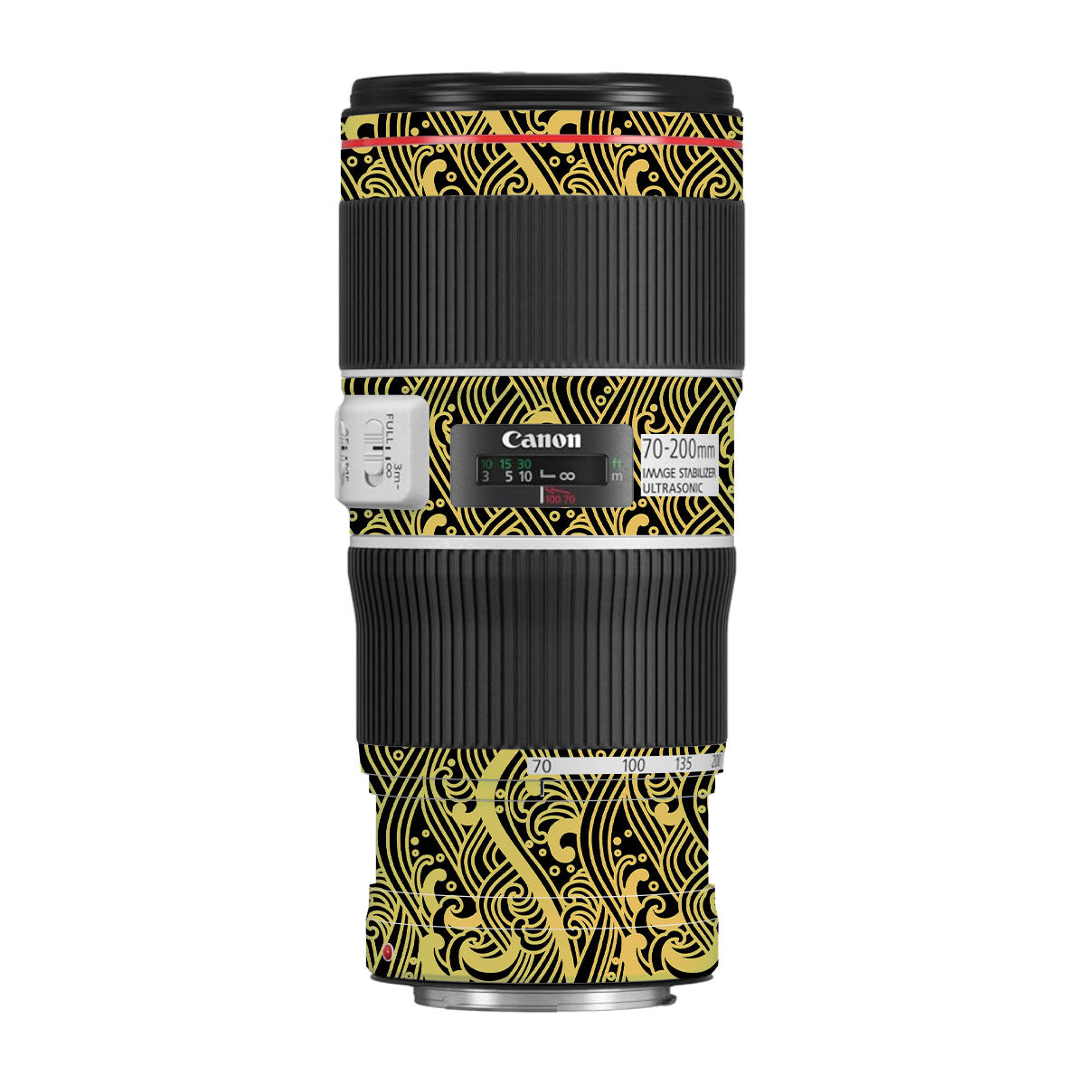 Textured Golden Tide Canon EF 70-200 F/4L IS II USM Camera Lens Skin