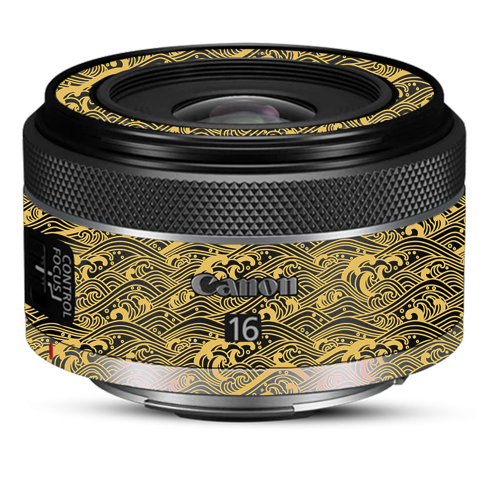 Textured Golden Tide Canon RF 16mm f/2.8 STM Camera Lens Skin