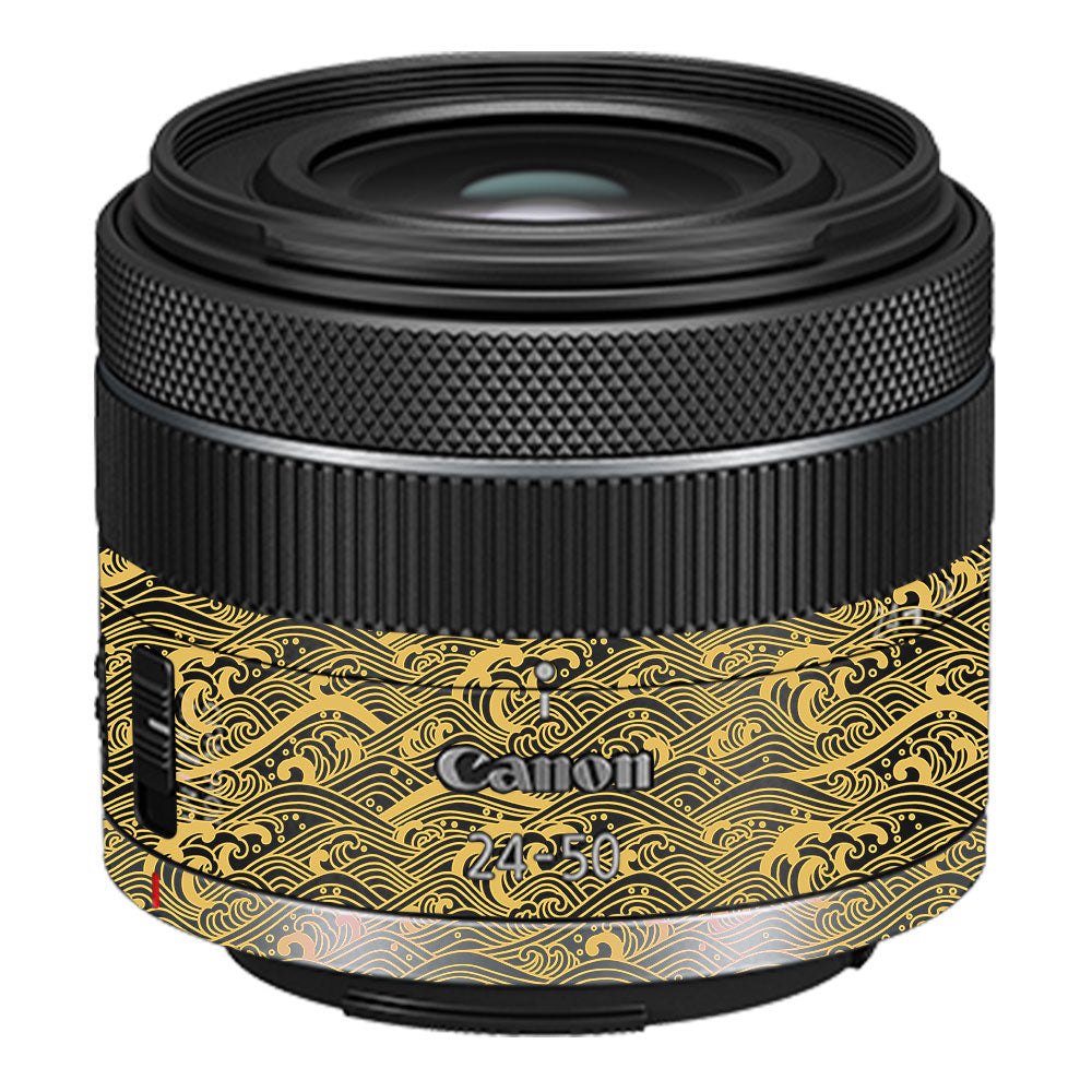 Textured Golden Tide Canon RF 24–50mm f/4.5–6.3 IS STM Camera Lens Skin