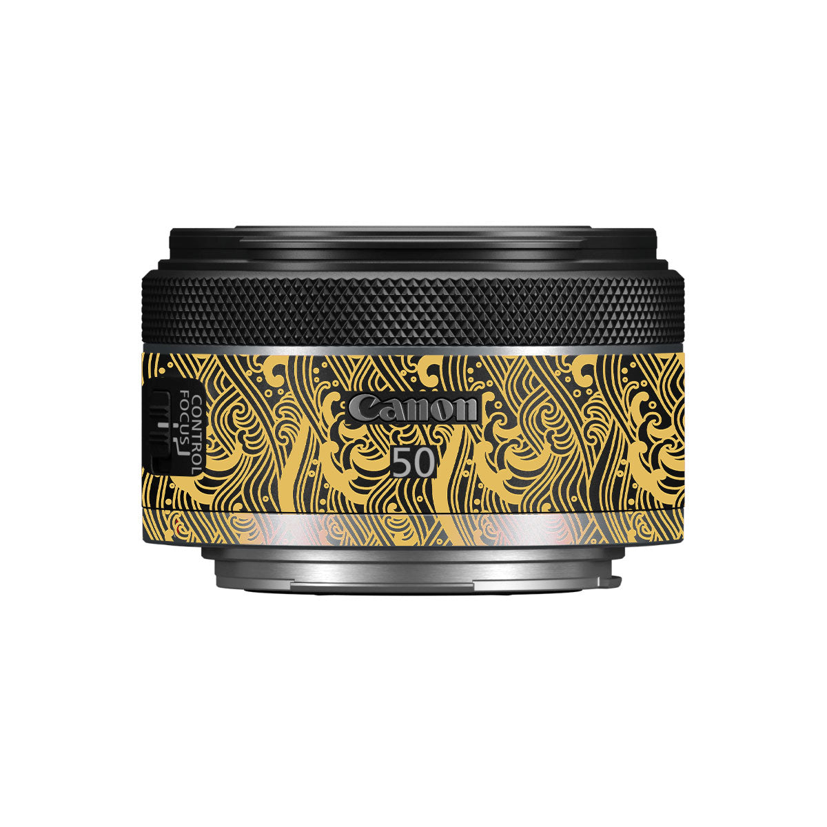 Textured Golden Tide Canon RF 50mm F/1.8 STM Camera Lens Skin