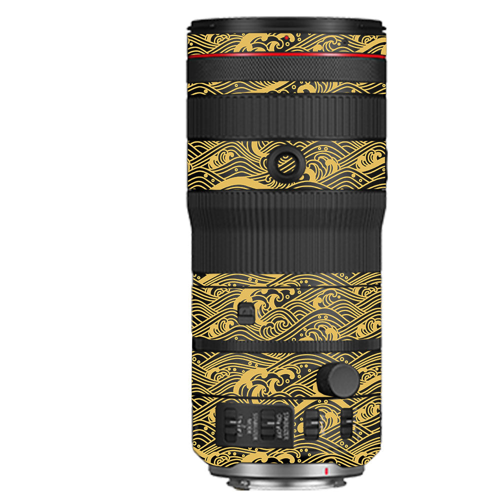 Textured Golden Tide Canon RF 70–200mm f/2.8 L IS USM Camera Lens Skin
