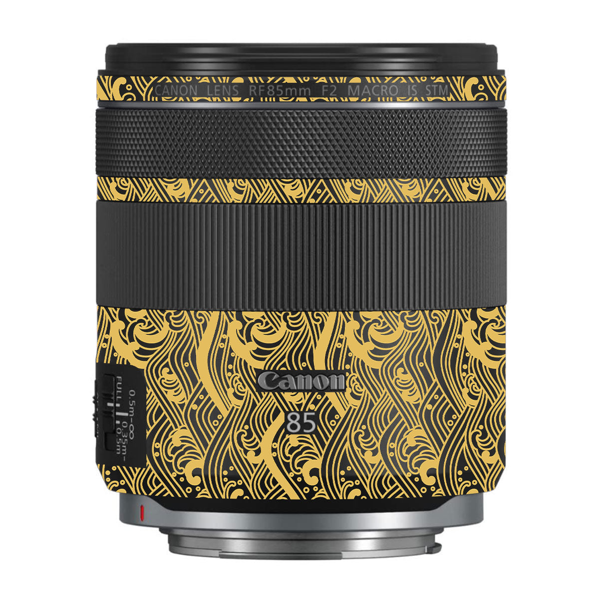 Textured Golden Tide Canon RF 85mm F/2 Macro IS STM Camera Lens Skin