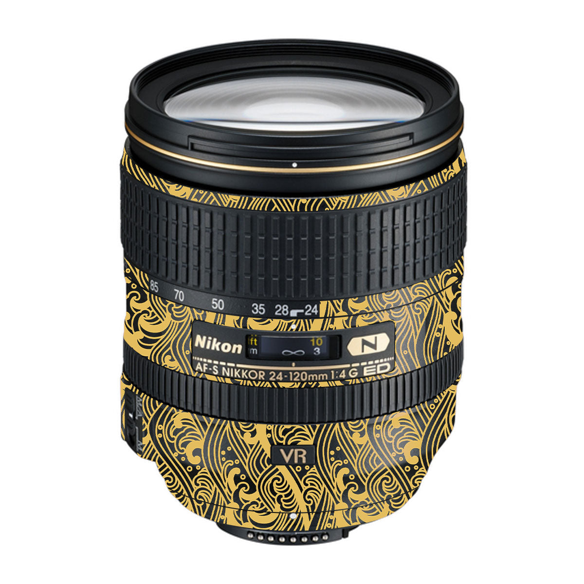 Textured Golden Tide Nikon Nikkor AF-S 24-120mm F4 G ED VR Camera Lens Skin
