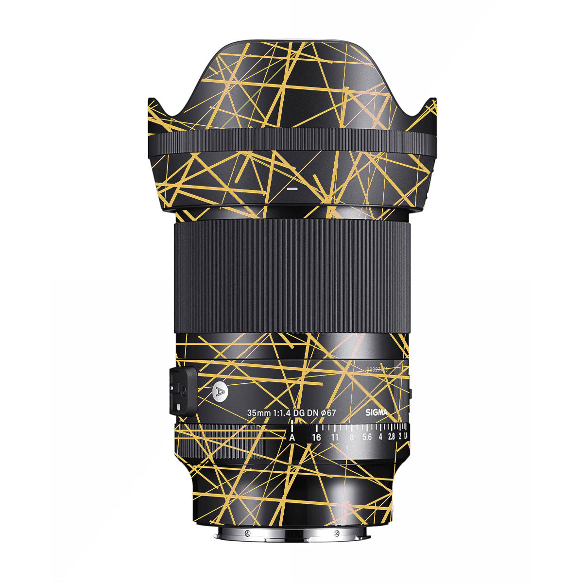 Textured Golden Web Sigma 35mm F/1.4 DG Nikon Mount Camera Lens Skin