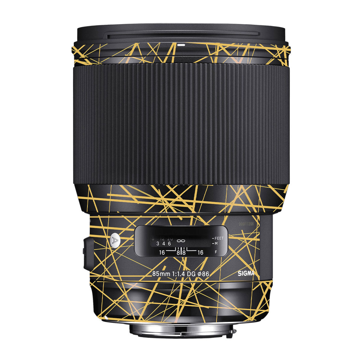 Textured Golden Web Sigma 85mm F/1.4 DG HSM Canon Camera Lens Skin