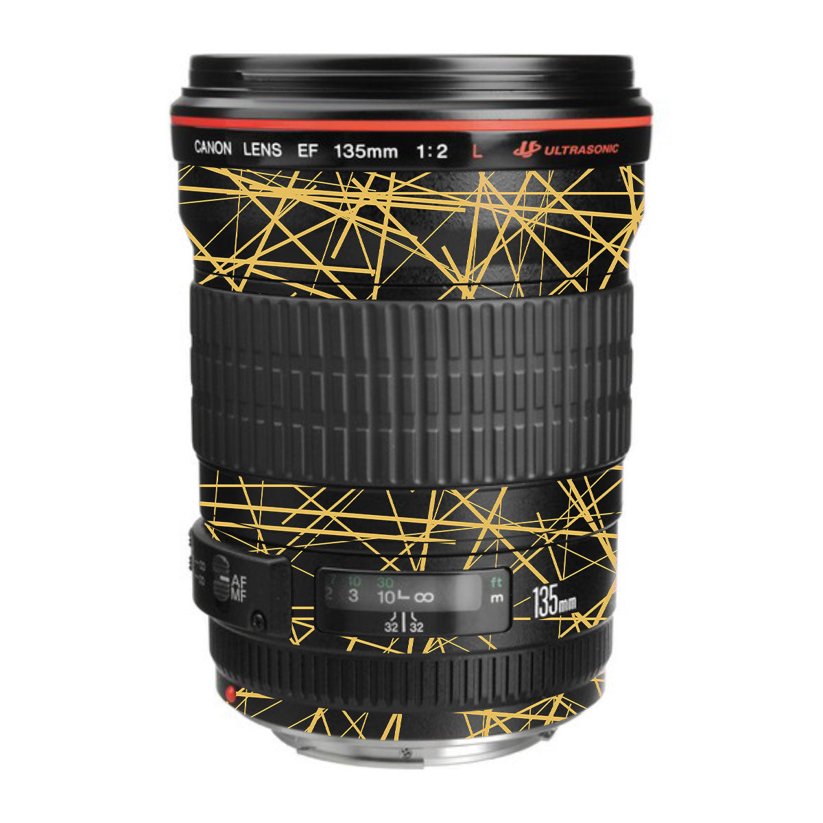 Textured Golden Web Canon EF 135mm F/2L USM Camera Lens Skin