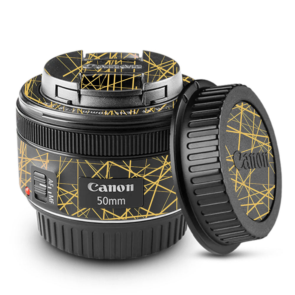 Textured Golden Web Canon EF 50mm f/1.8 STM Camera Lens Skin
