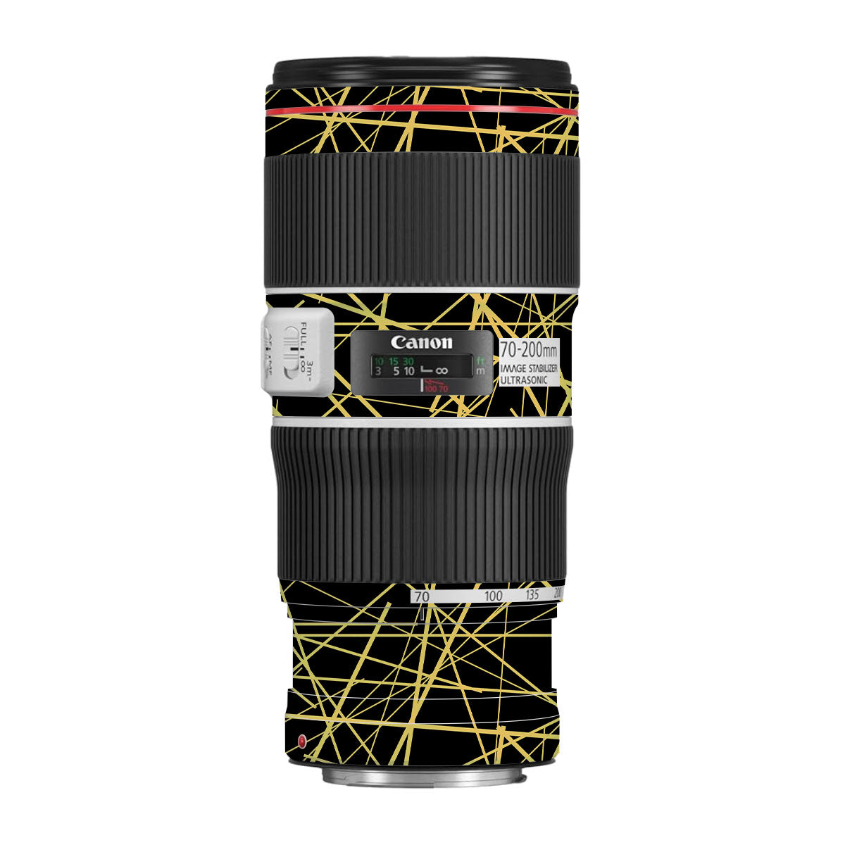 Textured Golden Web Canon EF 70-200 F/4L IS II USM Camera Lens Skin