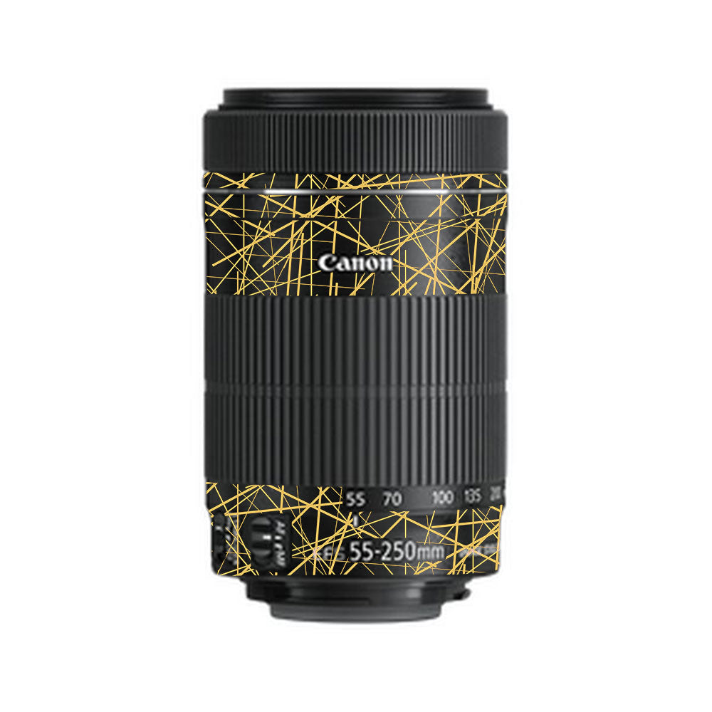 Textured Golden Web Canon EF-S 55–250mm f/4–5.6 IS STM Camera Lens Skin