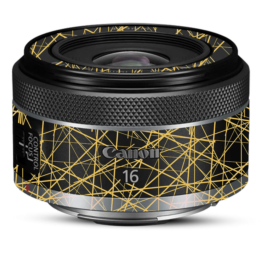 Textured Golden Web Canon RF 16mm f/2.8 STM Camera Lens Skin
