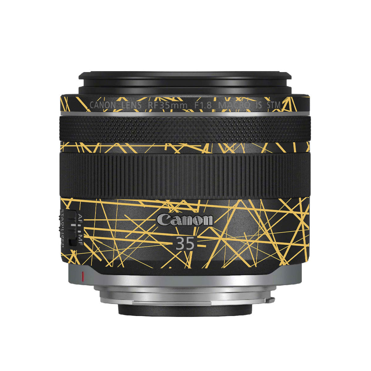 Textured Golden Web Canon RF 35mm F/1.8 Macro Camera Lens Skin