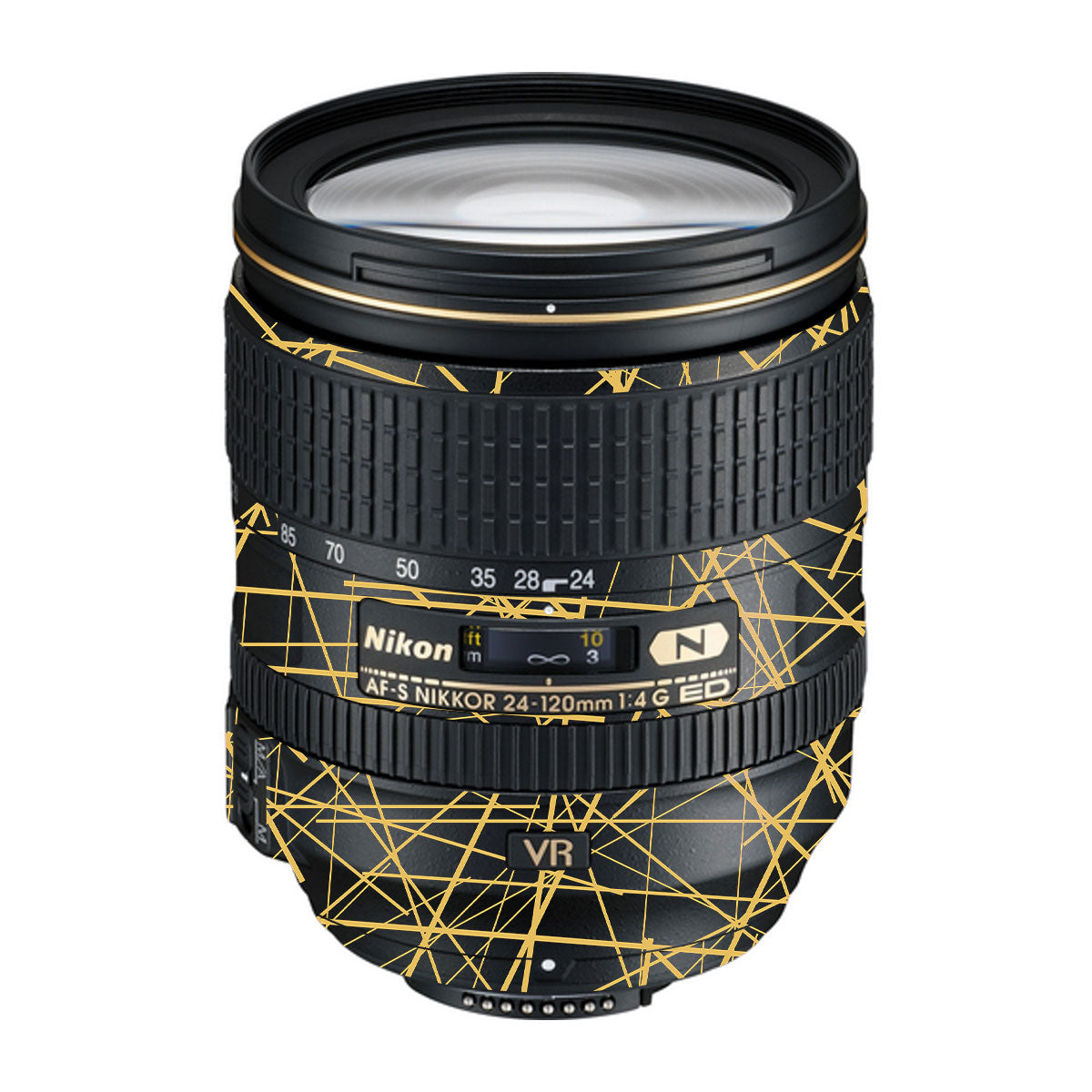 Textured Golden Web Nikon Nikkor AF-S 24-120mm F4 G ED VR Camera Lens Skin