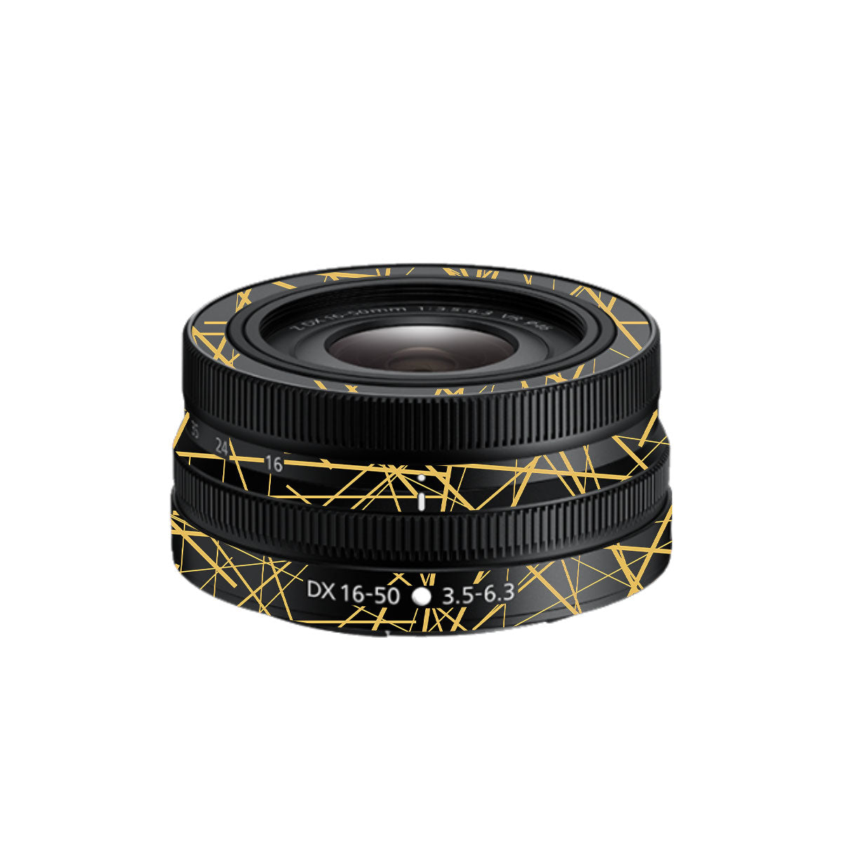 Textured Golden Web Nikon Nikkor Z DX 16-50mm F/3.5-6.3 VR Camera Lens Skin