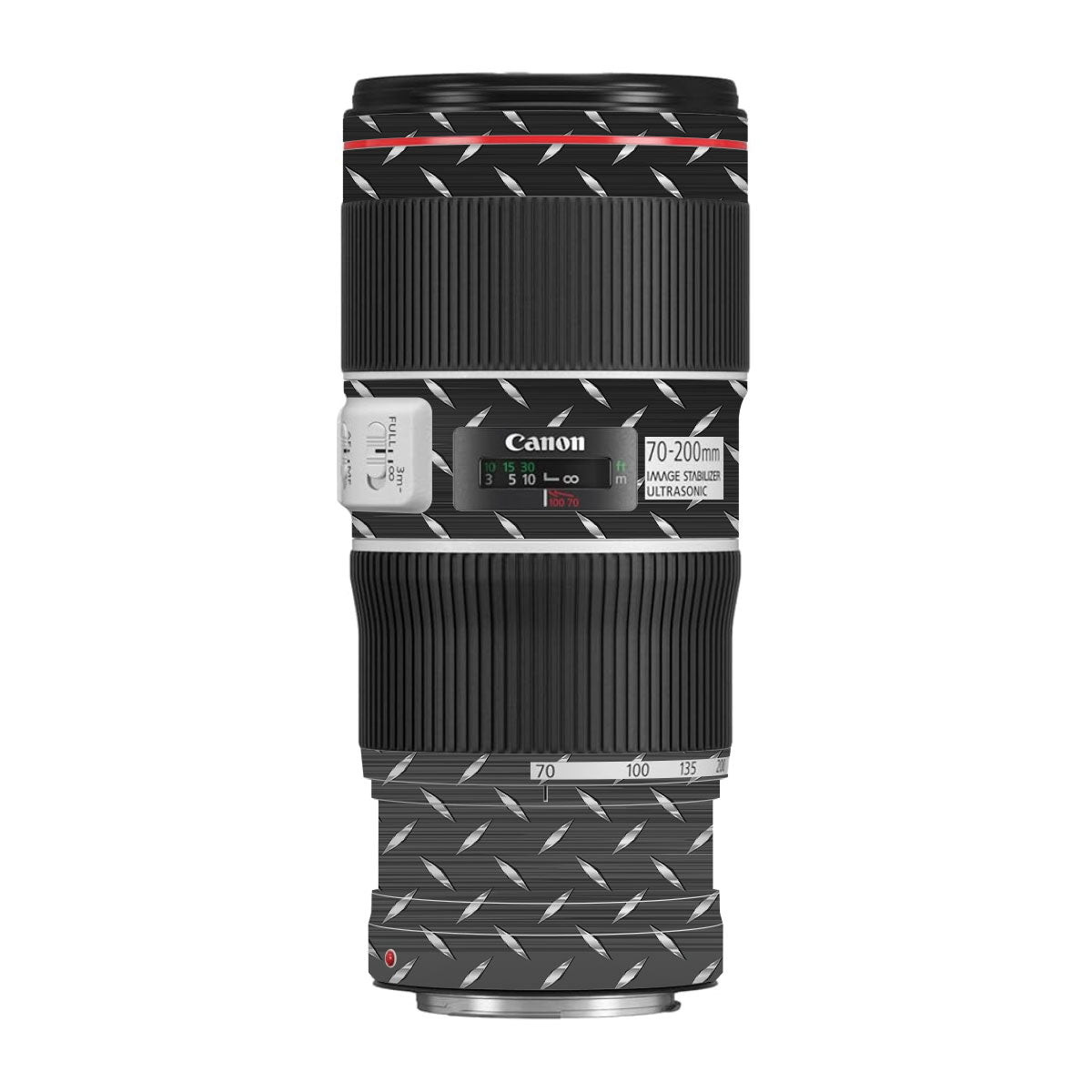 Textured Graphite Tread Canon EF 70-200 F/4L IS II USM Camera Lens Skin